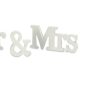 Mr&Mrs fa asztali felirat fehér