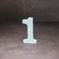 Fa asztalszámok fehér 1-es 1db/csomag