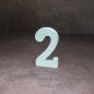 Fa asztalszámok fehér 2-es 1db/csomag