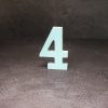 Fa asztalszámok fehér 4-es 1db/csomag