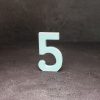 Fa asztalszámok fehér  5-ös 1db/csomag
