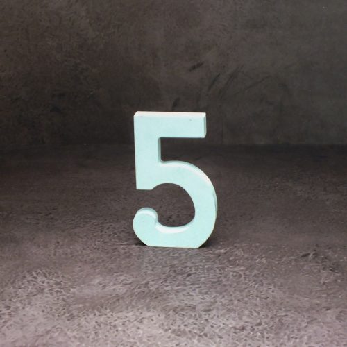 Fa asztalszámok fehér  5-ös 1db/csomag