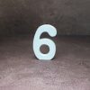 Fa asztalszámok fehér  6-os 1db/csomag