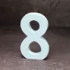 Fa asztalszámok fehér 8-as 1db/csomag