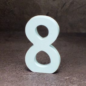 Fa asztalszámok fehér 8-as 1db/csomag