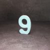 Fa asztalszámok fehér 9-es 1db/csomag