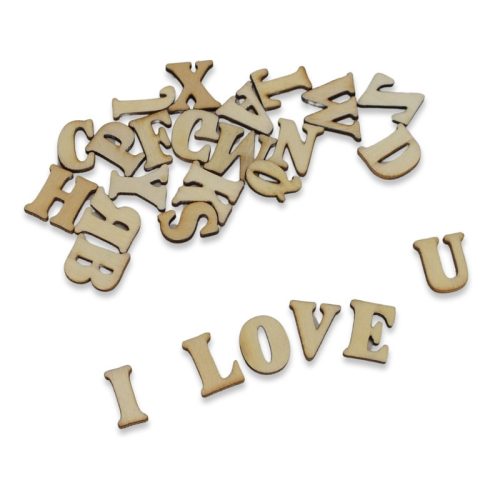 Fa betűk natúr 2cm 26betű/csomag