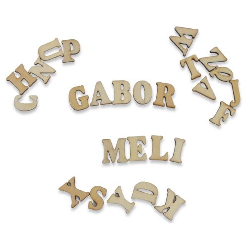 Fa betűk natúr 2cm 26betű/csomag