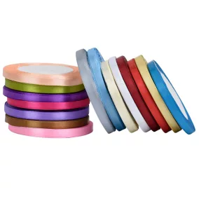 Szatén szalag 6mm x 22méter 15db - OKOSÁR!