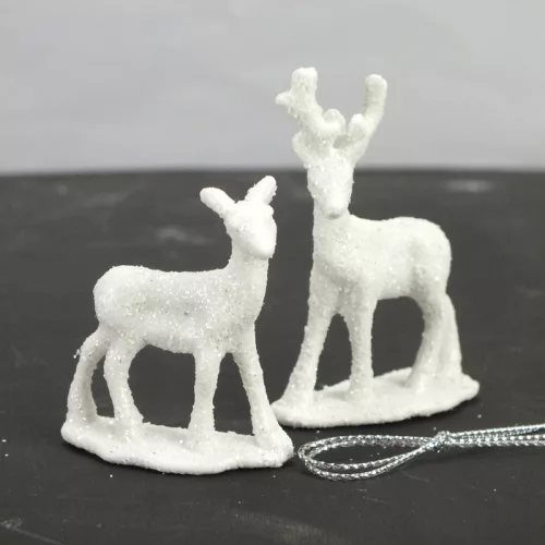 Mini szarvas pár fehér