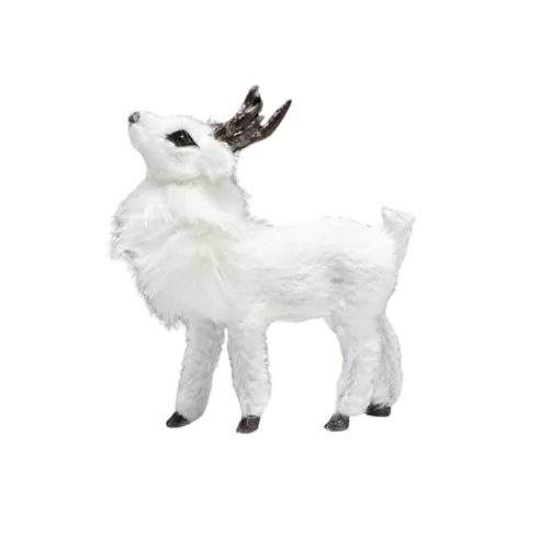 Bőgő szarvas fehér prémium 10cm