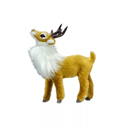 Bőgő szarvas aranybarna prémium 10cm