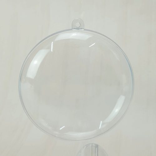 Ajándéktartó szétválasztható gömb műanyag lapos 7x2,5cm 5db/cs