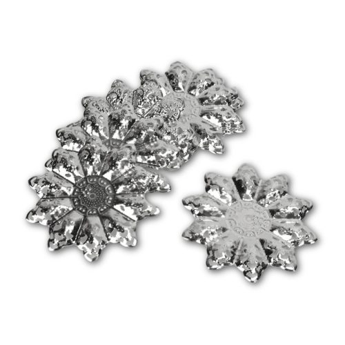 Fém dekorációs kellék virág 10db/csomag-KIFUTÓ