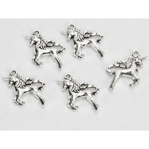 Medál - Unikornis ezüst 5db/csomag