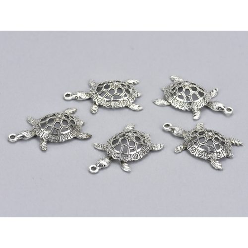 Medál - Teknős ezüst 5db/csomag