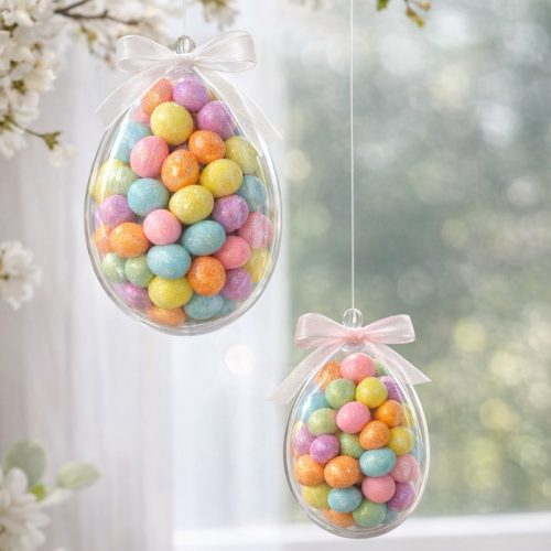 Szétválasztható műanyag tojás forma kicsi 5db/csom