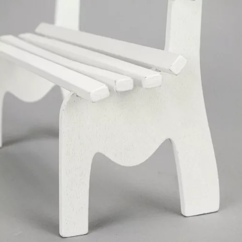 Fehér szíves pad 16,5x7x12,5cm - KIFUTÓ