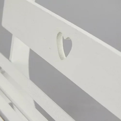 Fehér szíves pad 16,5x7x12,5cm - KIFUTÓ