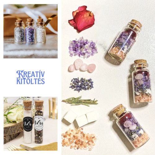 Üvegcse parafadugóval 3,7*5cm 8db/dob