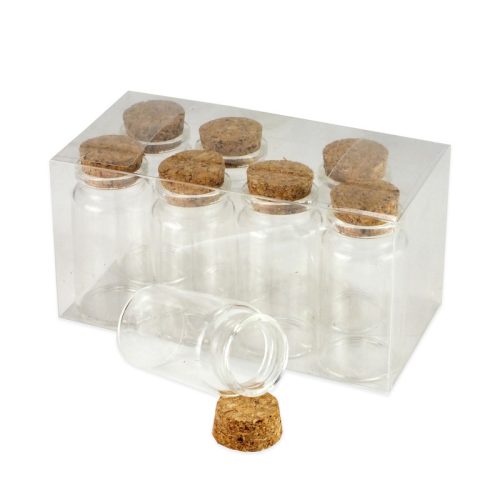 Üvegcse parafadugóval 3,7*7cm 8db/dob