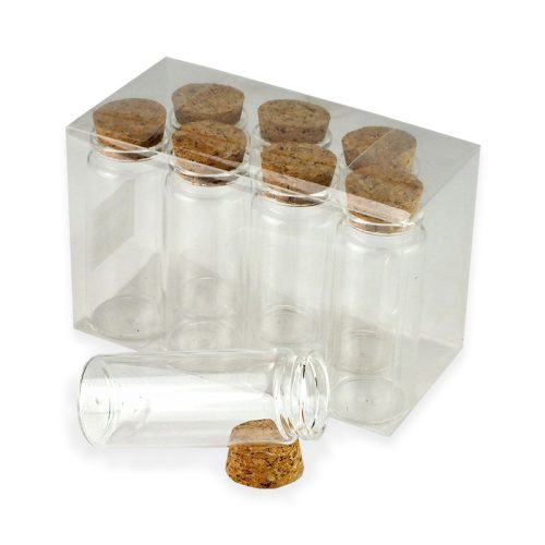 Üvegcse parafadugóval 3,7*9cm 8db/dob