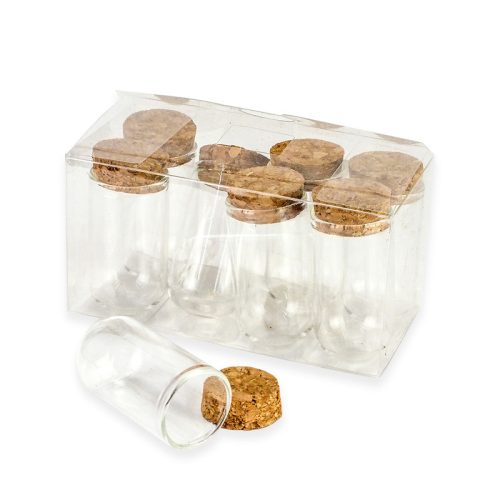 Üvegbúra parafadugóval 3,7*7cm 8db/dob