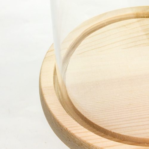 Üvegbúra fa talppal 12*20cm