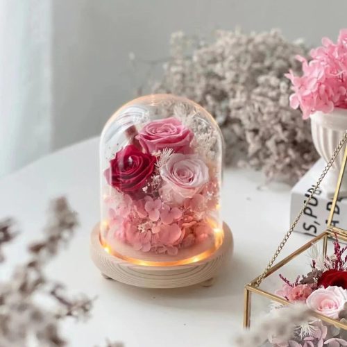 Üvegbúra fa talppal 11*15cm