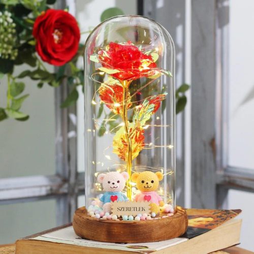 Üvegbúra fa talppal 6,5*15cm