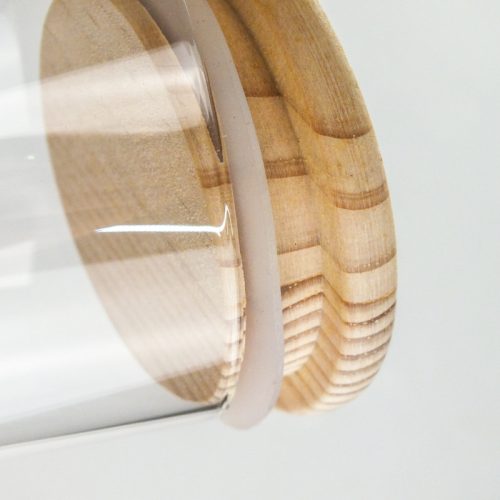 Üvegbúra fa talppal 6,5*15cm