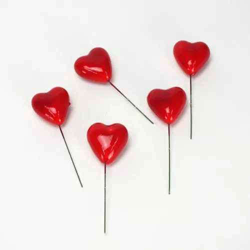 Szív pick piros OKOSÁR 100db/csomag - OKOSÁR!