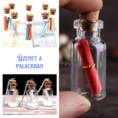 Üveg kémcső parafa dugóval 2,2x15cm 6db/csomag