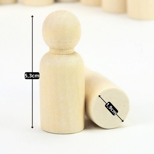 Natúr fabábu fiú 1,9x5,3cm 10db/csomag