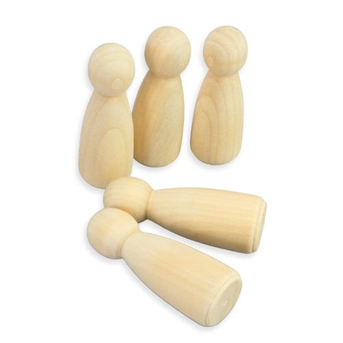 Natúr fabábu lány 2,3x6,6cm 5db/csomag