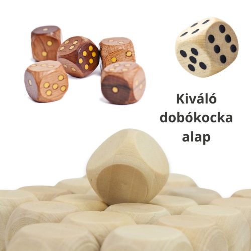 Fa dobókocka natúr 1,6cm 20db/csomag