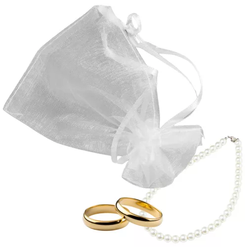 Organza tasak fehér 12db/cs