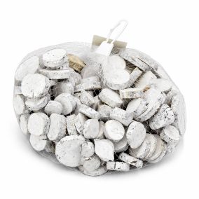 Fehér fakorongok vegyes 1-6cm 0,5kg
