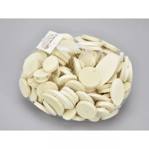 Natúr ovális fa szeletek vegyes 2-6cm 0,5kg/csomag