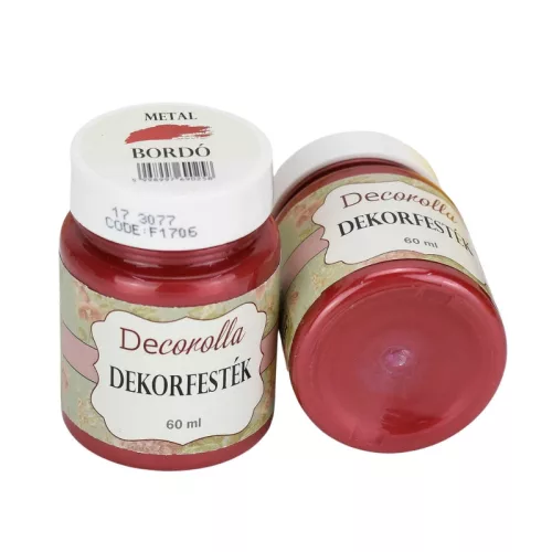 Decorolla metál dekorfesték 60ml  bordó