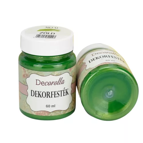 Decorolla metál dekorfesték 60ml  zöld