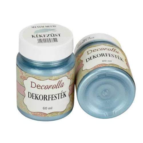 Decorolla selyem-metál dekorfesték 60ml  kékezüst
