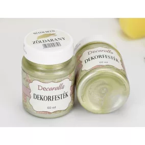 Decorolla selyem-metál dekorfesték 60ml  zöldarany