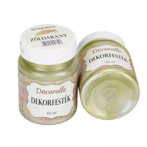 Decorolla selyem-metál dekorfesték 60ml  zöldarany