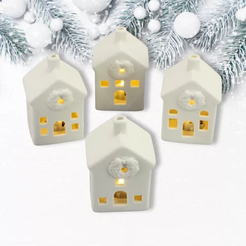 Kifesthető világító házikó 10 cm (4 féle)