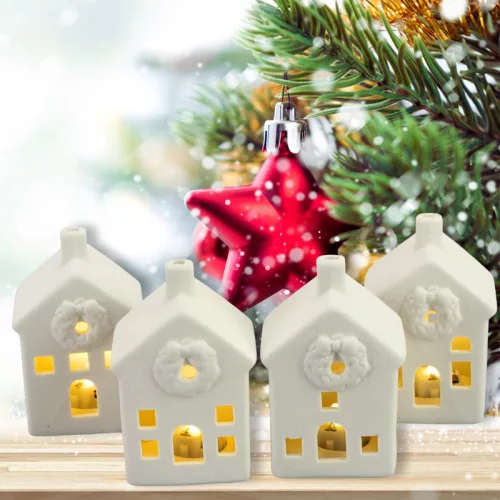 Kifesthető világító házikó 10 cm (4 féle)