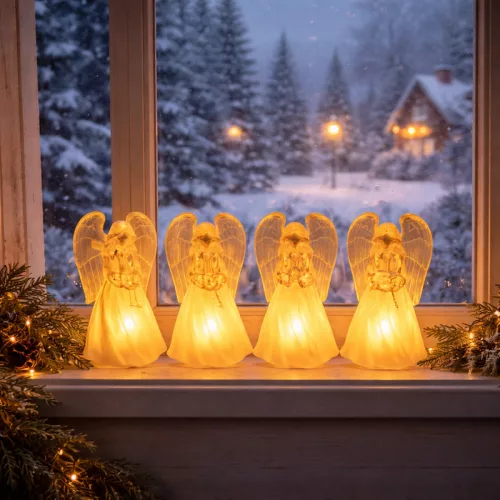 Világító angyalka 11cm (4 féle)