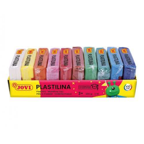 Plastilina tálca gyurma 10x50g válogatott színekben
