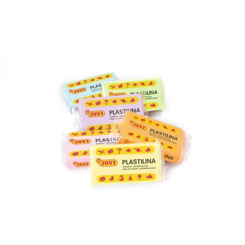 Plastilina tálca gyurma 6x50g válogatott pasztell színekben