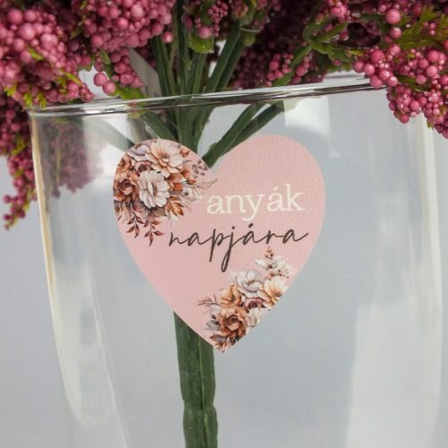 Matrica - anyák napjára szív 3 féle 15db/lap